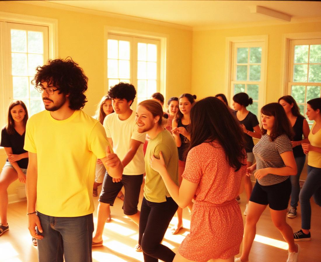 Curso de férias da Aldeia Teatral com dinâmicas teatrais